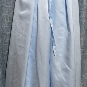 Baby Blue Satin Prom Dress